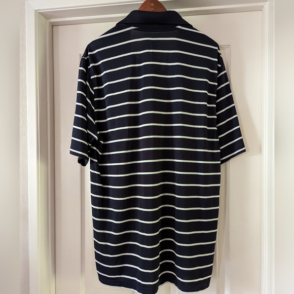 PGA Tour Mens Golf Size Extra Large Blue And White Striped Airflux Top - Picture 2 of 6